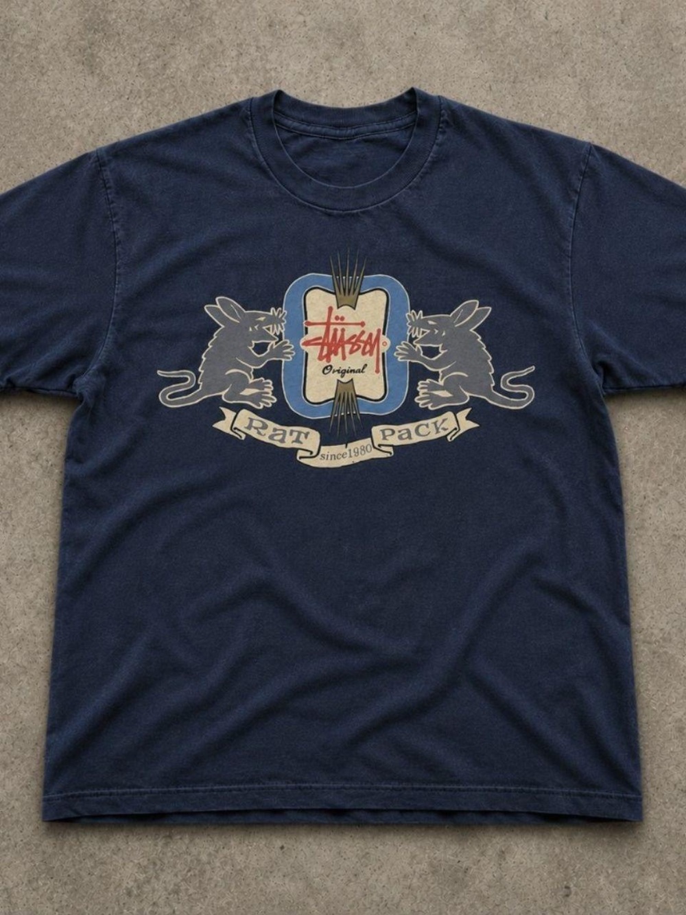 Gildan Navy Short-Sleeve Rat Pack Graphic Tee